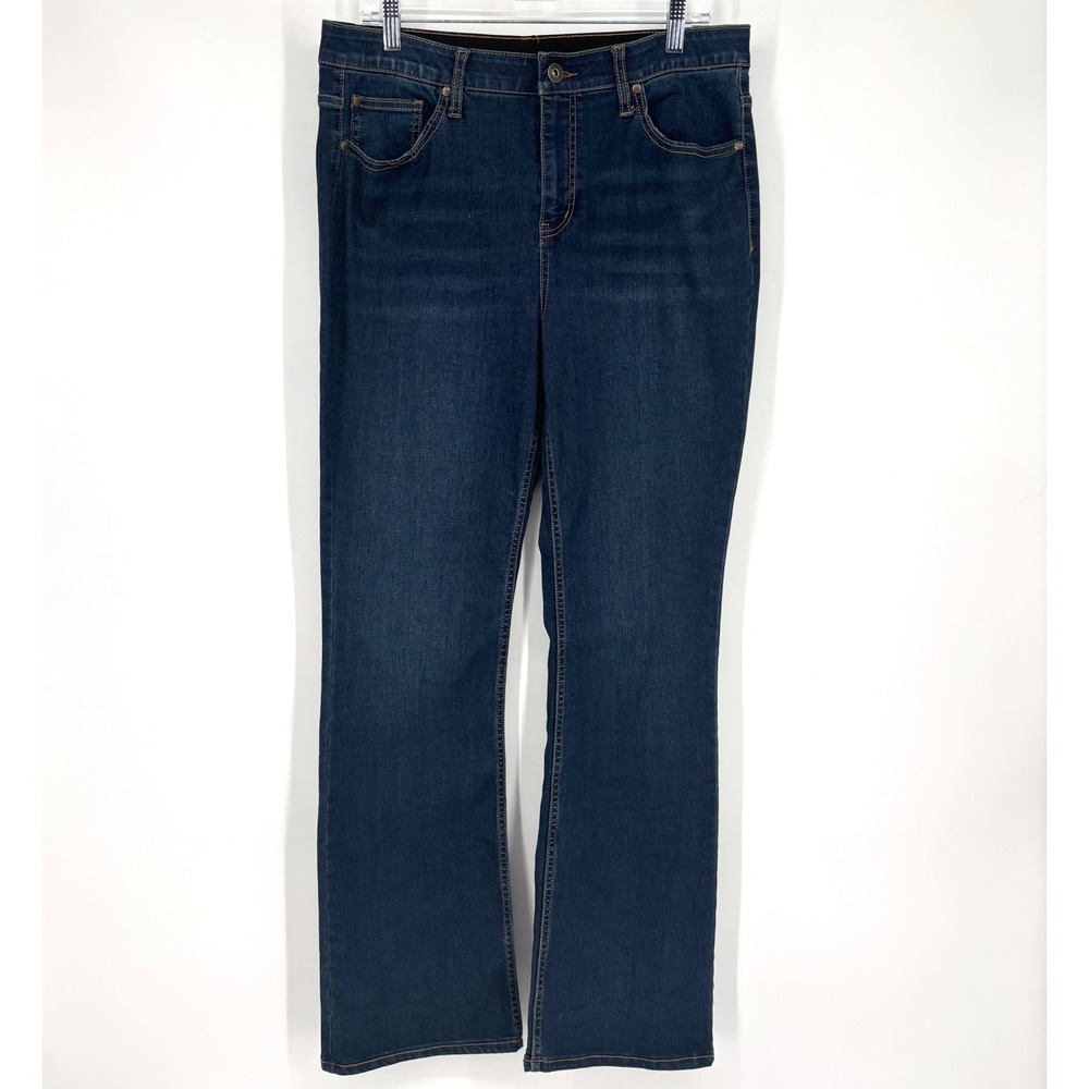 Matilda Jane Bootcut Jeans Sz 12‎ Dark Wash High Rise Long Classic Stretch